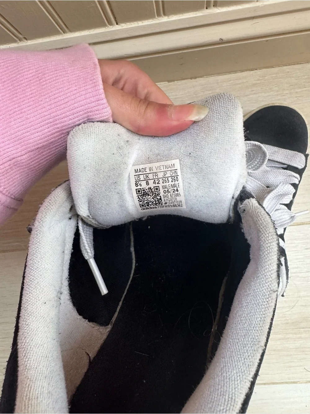 campus adidas women’s Black & White Suede Campus Sneakers